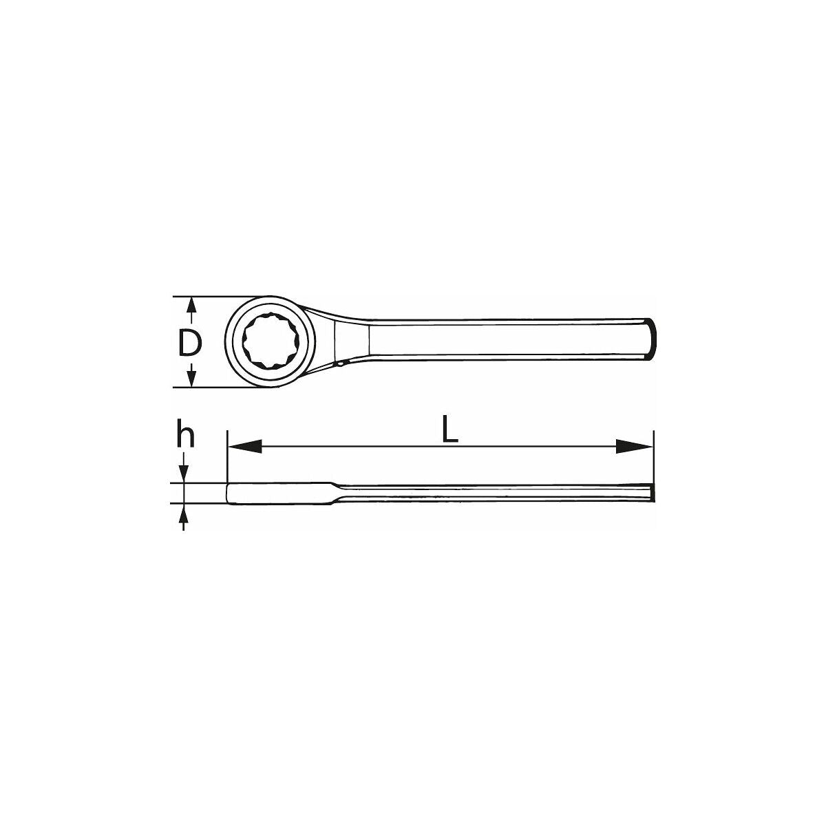 Cờ lê đầu vòng tự động , cách điện 1000V Holex 10mm Cờ lê đầu vòng tự động , cách điện 1000V Holex 10mm